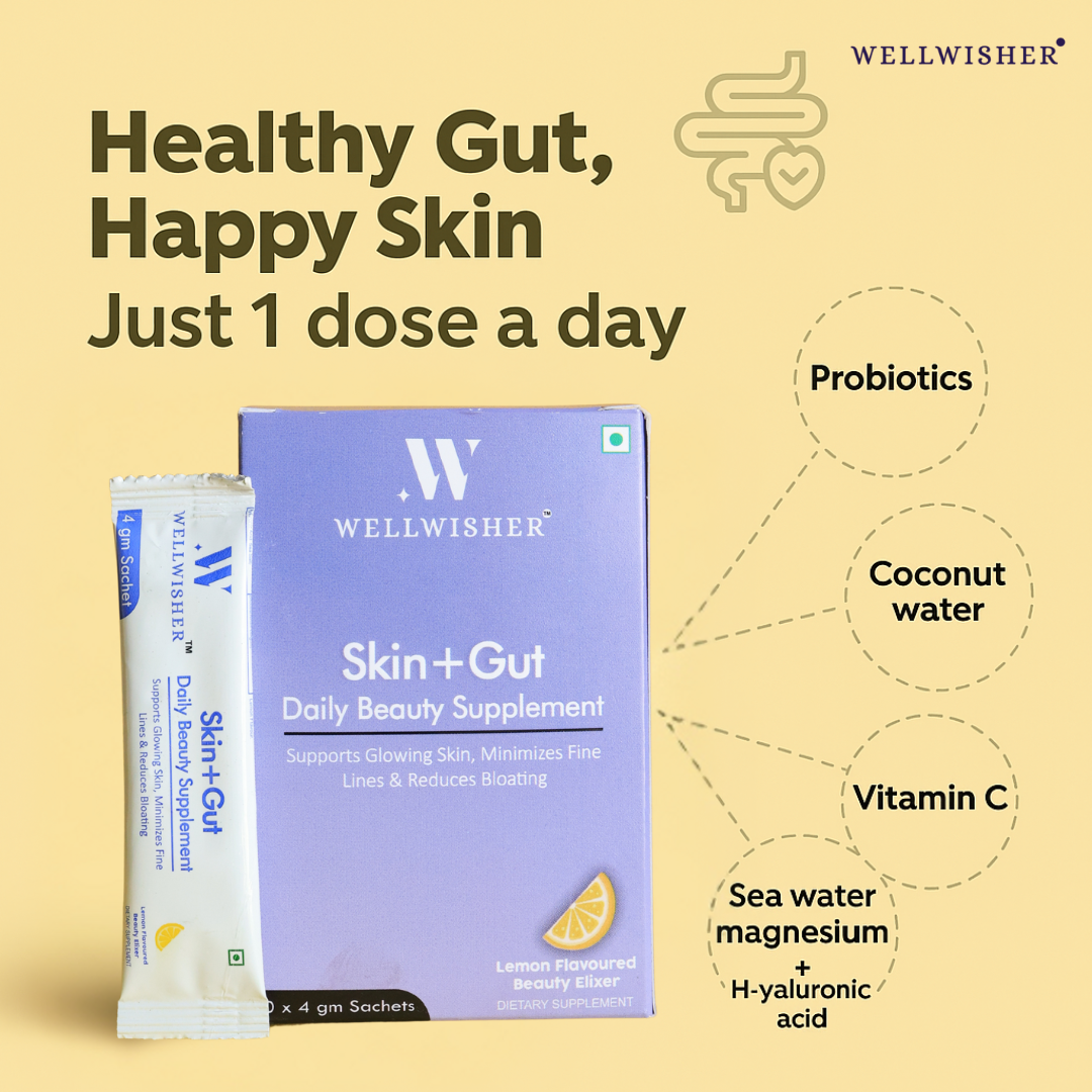 Wellwisher Skin+Gut with PreBiotics